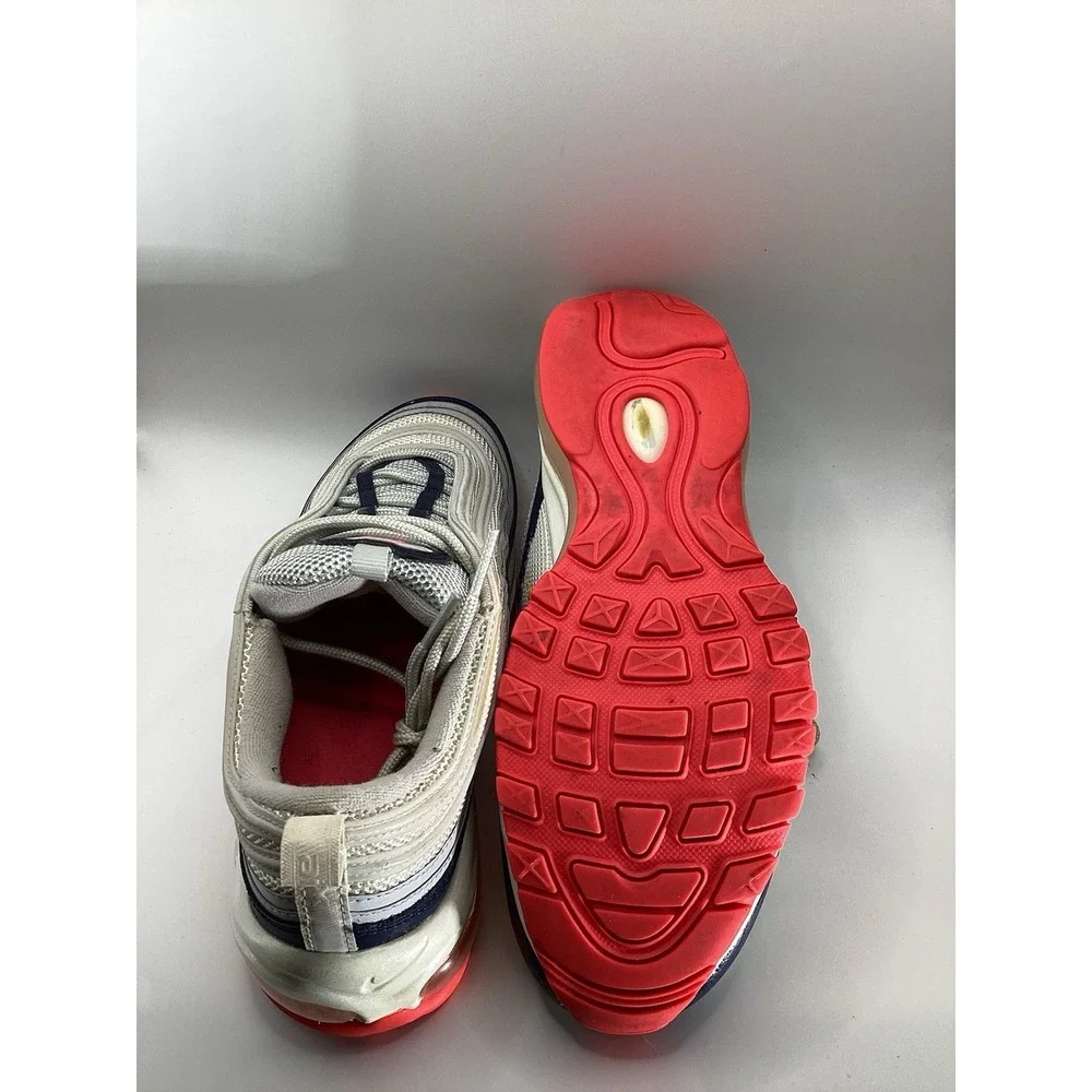 Size 8.5 - Nike Air Max 97 Platinum Navy Orange W